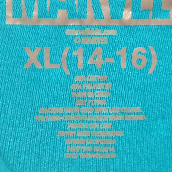 Kids Marvel Avengers I've Got This Long Sleeve Shirt Size XL 14 16 Teal Stars - Picture 4 of 6